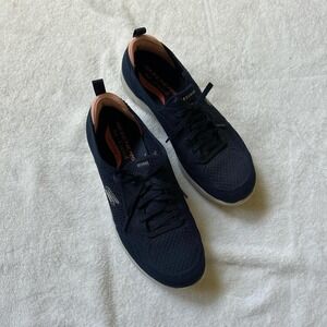 Navy blue and pink Skechers Air-cooled Archfit trainers shoes Women's 8